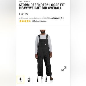 Carhartt Storm Defender Bib 3XL